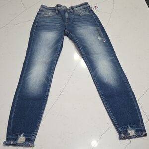KanCan Distressed Blue Ankle Tall Jeans Sz 25 New With Tag